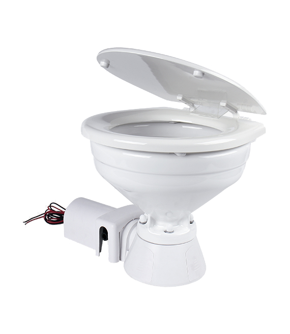 SEAFLO Electric Marine Toilet 12V/24V – Compact Self-Priming Macerator Flush System
