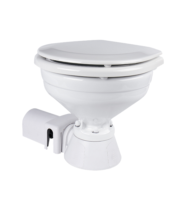SEAFLO Electric Marine Toilet 12V/24V – Compact Self-Priming Macerator Flush System