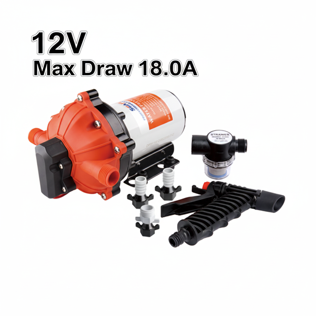 SEAFLO 51 Series Marine Washdown Pump Kit Without Coiled Hose