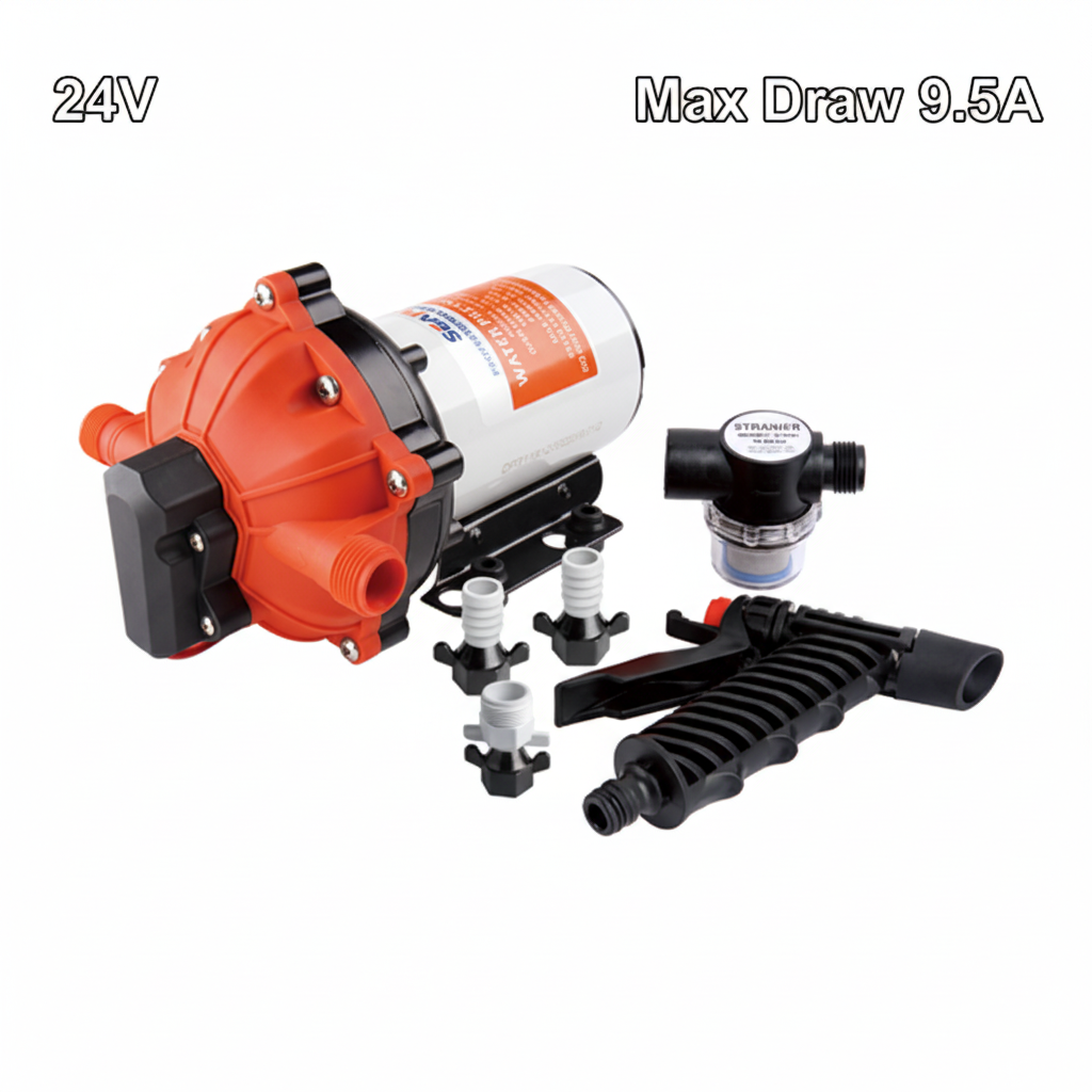 SEAFLO 51 Series Marine Washdown Pump Kit Without Coiled Hose